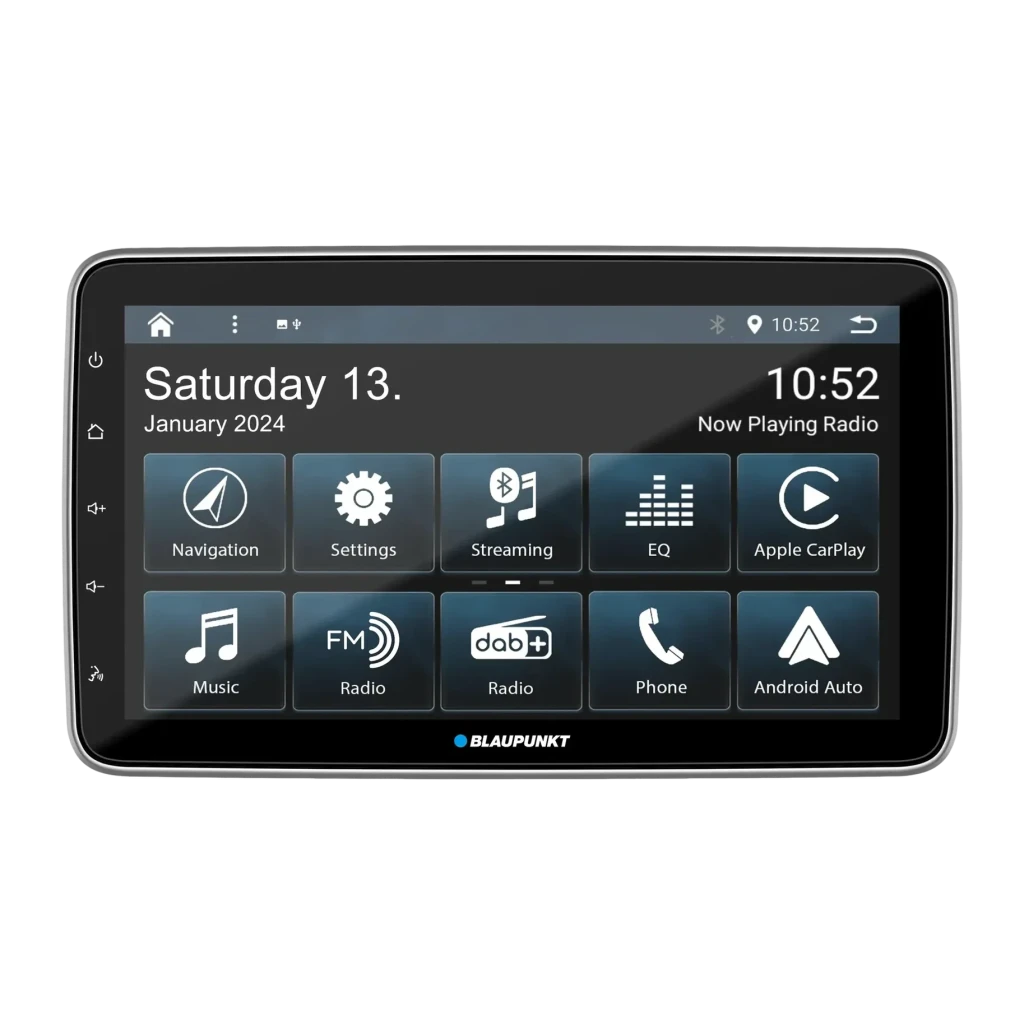 Autorradio Blaupunkt Cape Town 948 DAB Plata CarPlay Android Auto Inalámbrico 10,1 pulgadas, vista frontal: pantalla táctil