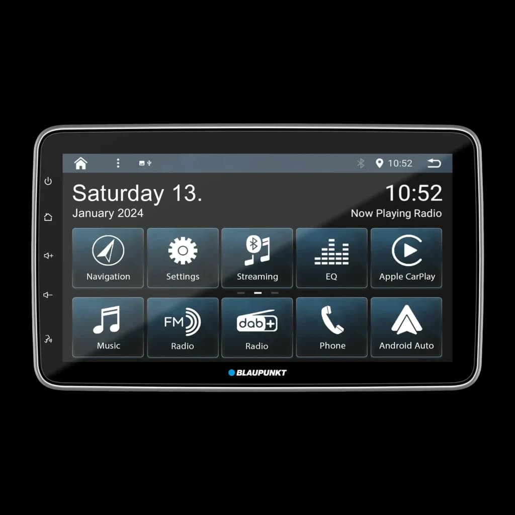 Autorradio Blaupunkt Cape Town 948 DAB Plata CarPlay Android Auto Inalámbrico 10,1 pulgadas, vista frontal: pantalla táctil