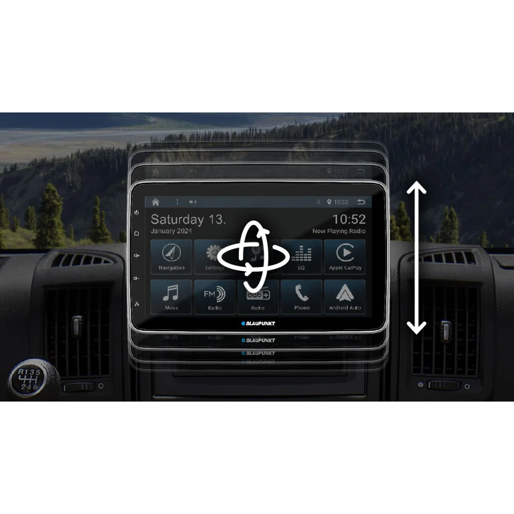 Autorradio Blaupunkt Cape Town 948 DAB Plata CarPlay Android Auto Inalámbrico 10,1 pulgadas, instalado en salpicadero