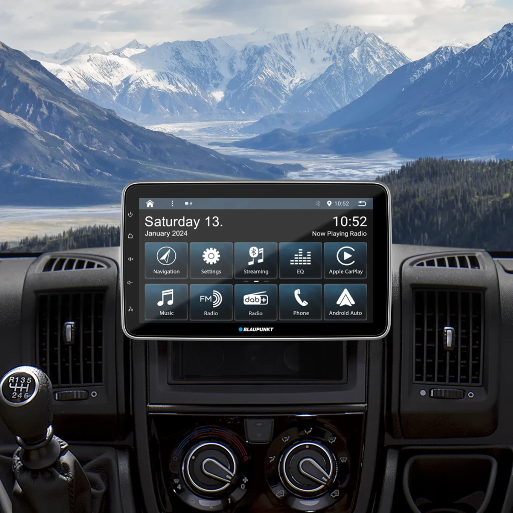 Autorradio Blaupunkt Cape Town 948 DAB Plata CarPlay Android Auto Inalámbrico 10,1 pulgadas, en uso: pantalla táctil