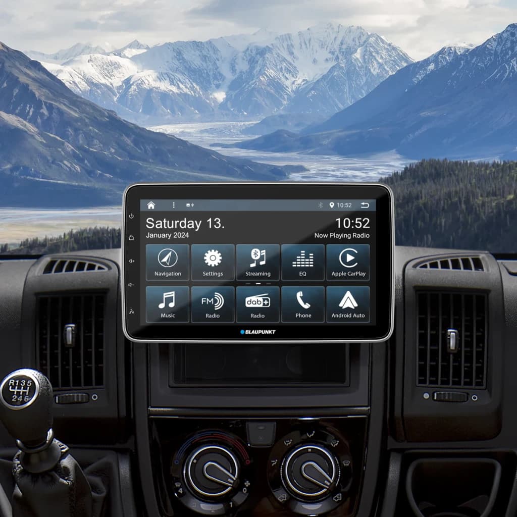 Autorradio Blaupunkt Cape Town 948 DAB Plata CarPlay Android Auto Inalámbrico 10,1 pulgadas, en uso: pantalla táctil