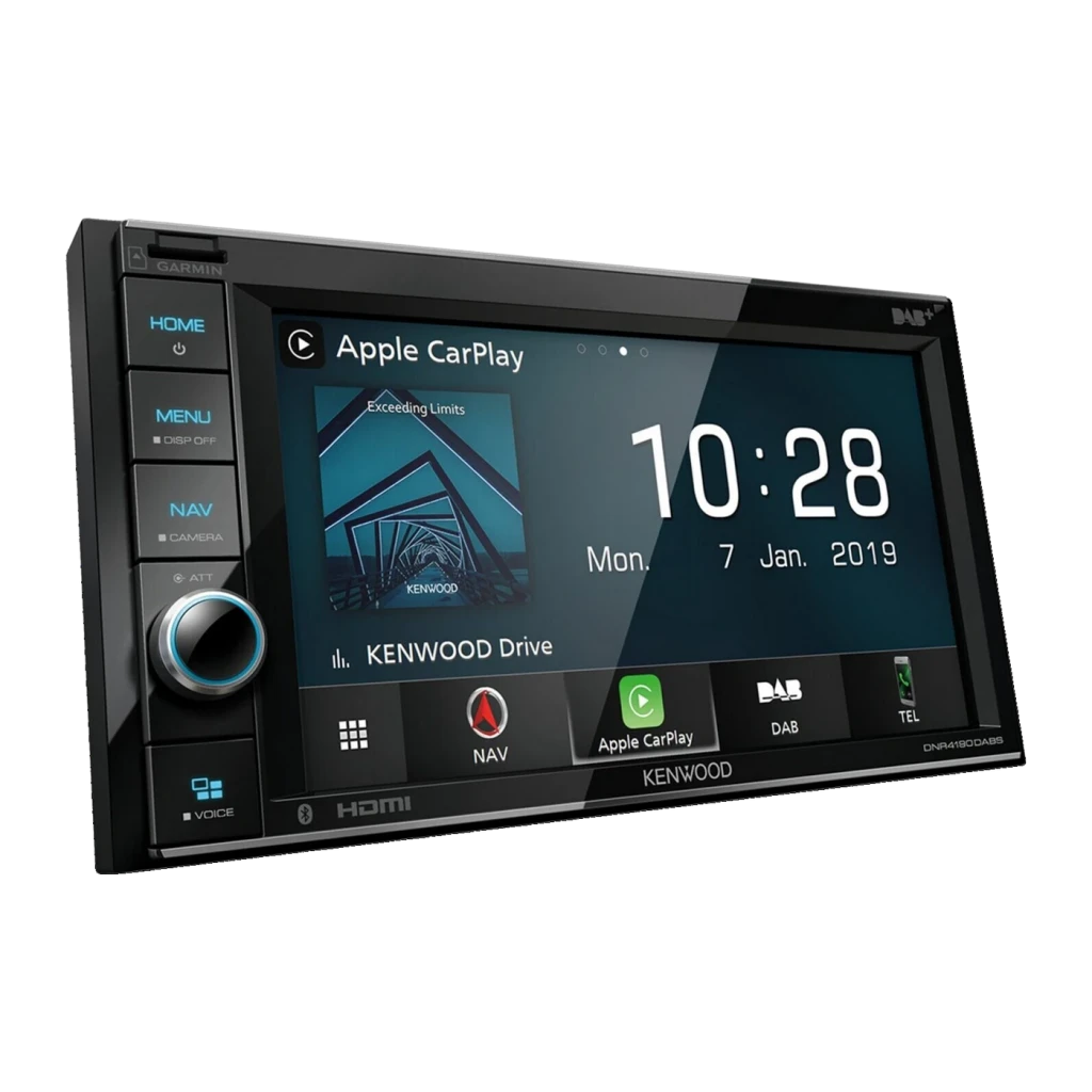 Autorradio Kenwood Negro CarPlay 6.2 pulgadas DNR4190DABS