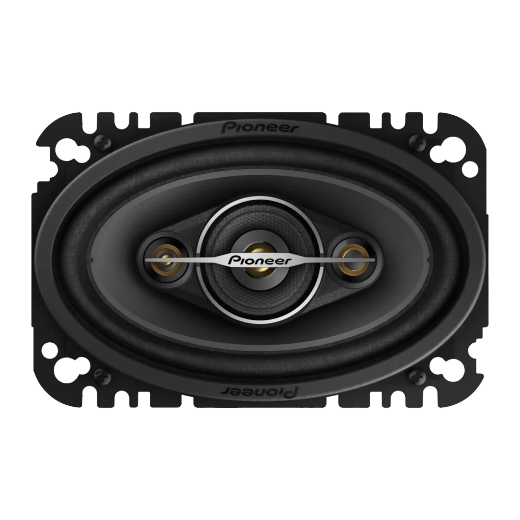 Altavoces para coche Pioneer 2 canales estéreo 30W RMS / 210W máx Negro TS-A4671F, detalle: vista frontal con cono oval