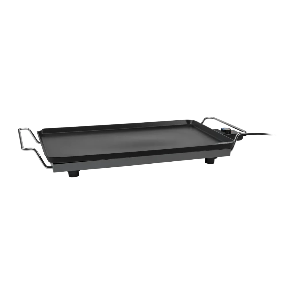 Plancha de asar Princess Table Chef XXL 2500W 600x360mm Negro 102325, vista frontal: superficie antiadherente lisa, asas
