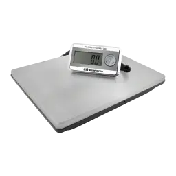 Balance de cuisine Orbegozo PC 5500 200 kg Argent, vue de face: grande plateforme argentée avec indicateur LCD détachable