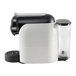 Máquina de Cápsulas Delta Q Qool Evolution 1L 19bar 1200W Branco, detalhe lateral: reservatório transparente amovível