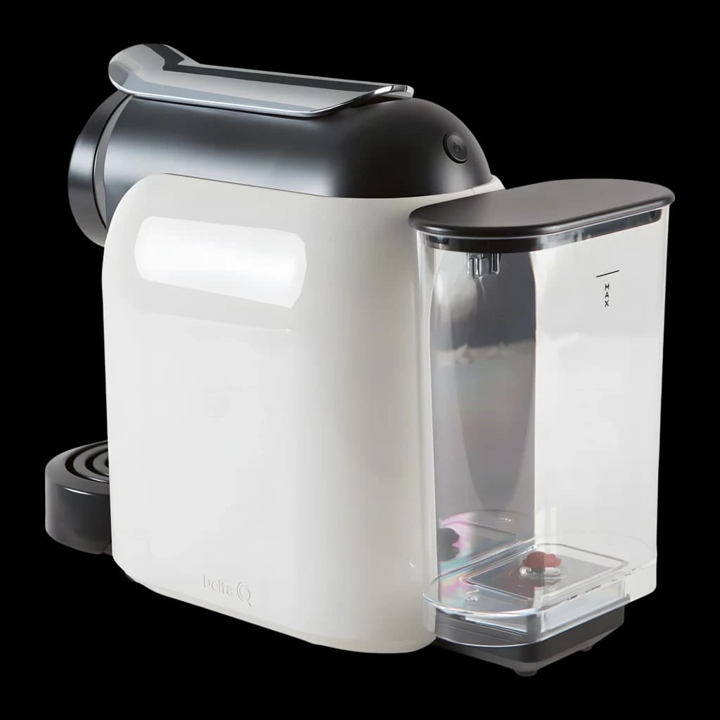 Máquina de Cápsulas Delta Q Qool Evolution 1L 19bar 1200W Branco, vista traseira: reservatório de água transparente