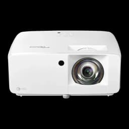 Proyector Optoma Láser Tiro Corto Full HD 1080p 4200 Lúmenes ANSI Blanco ZH451ST, detalle: vista frontal con objetivo gran
