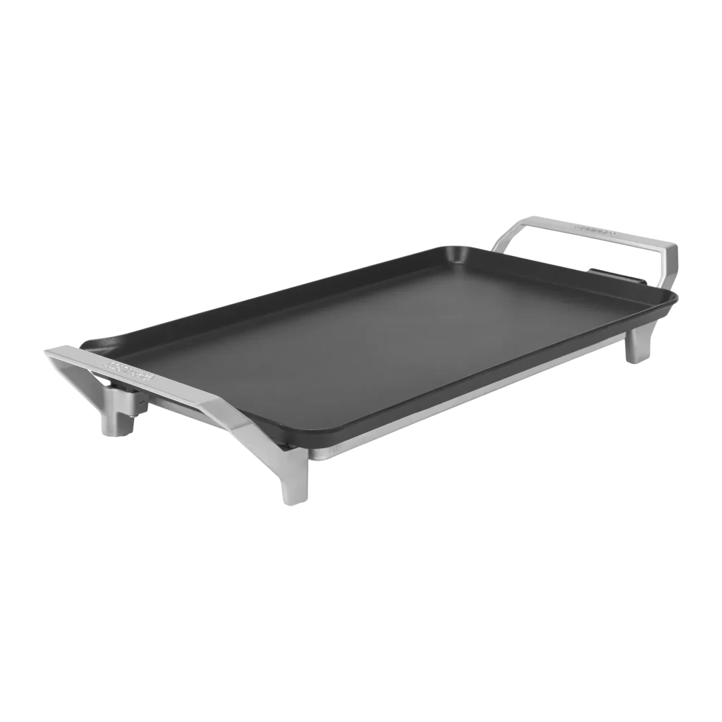Plancha de asar Princess Table Chef Premium XL 2500W 460x260mm Negro, vista frontal: superficie antiadherente negra, asas