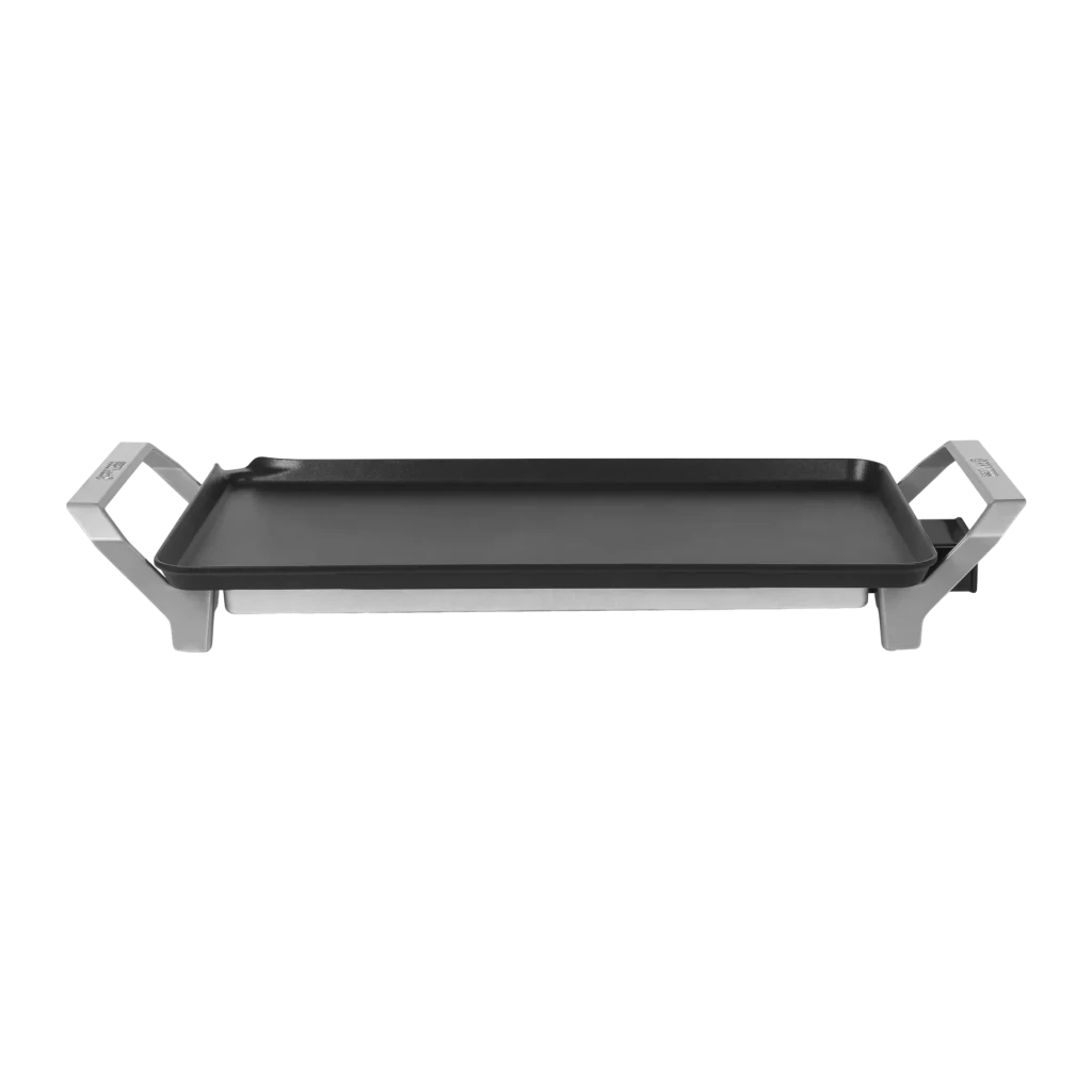 Plancha de asar Princess Table Chef Premium XL 2500W 460x260mm Negro, detalle: superficie antiadherente negra y asas