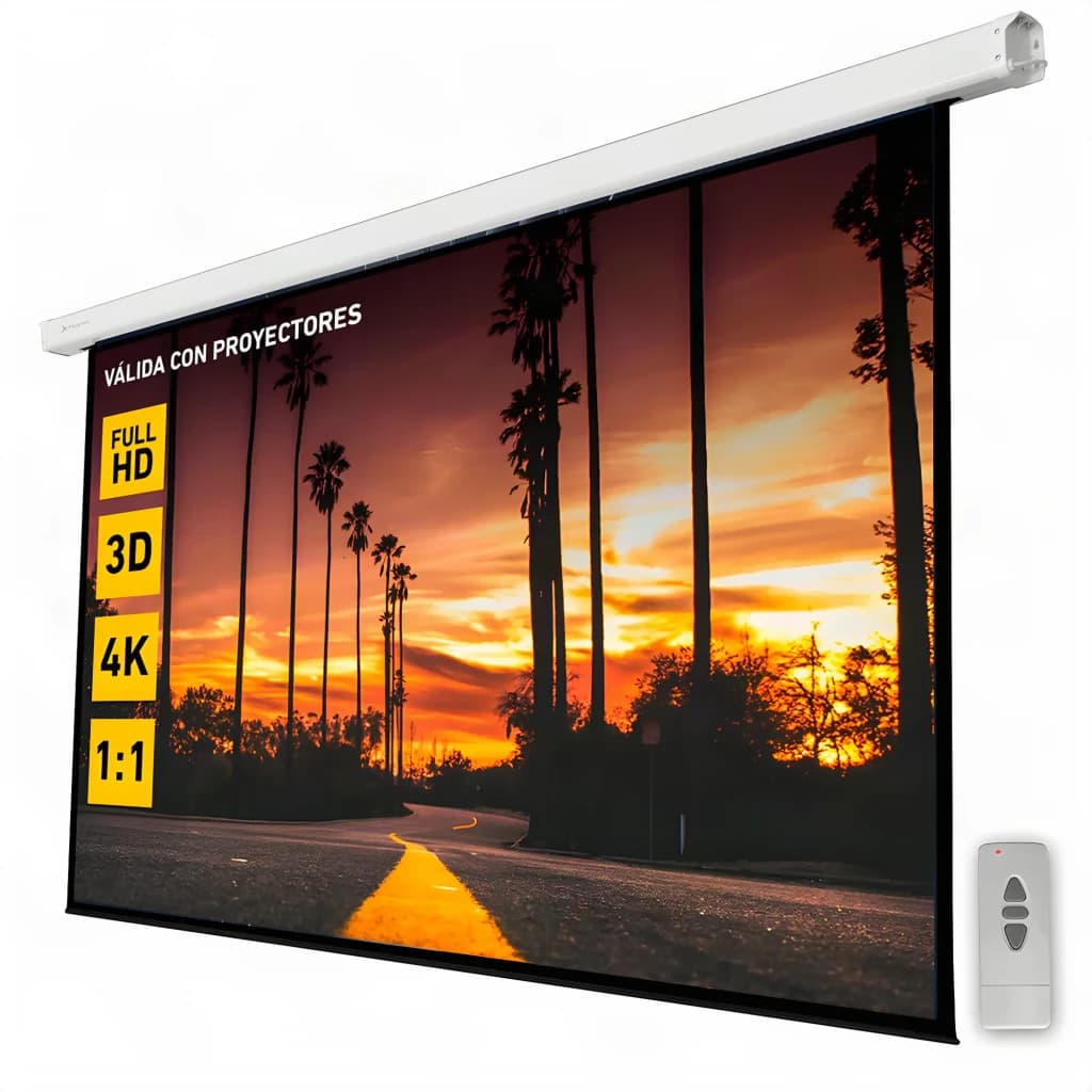 Pantalla de Proyección Phoenix Technologies 112 pulgadas 1:1 Eléctrica motorizada Blanco PHPANTALLA-ELEC200, vista