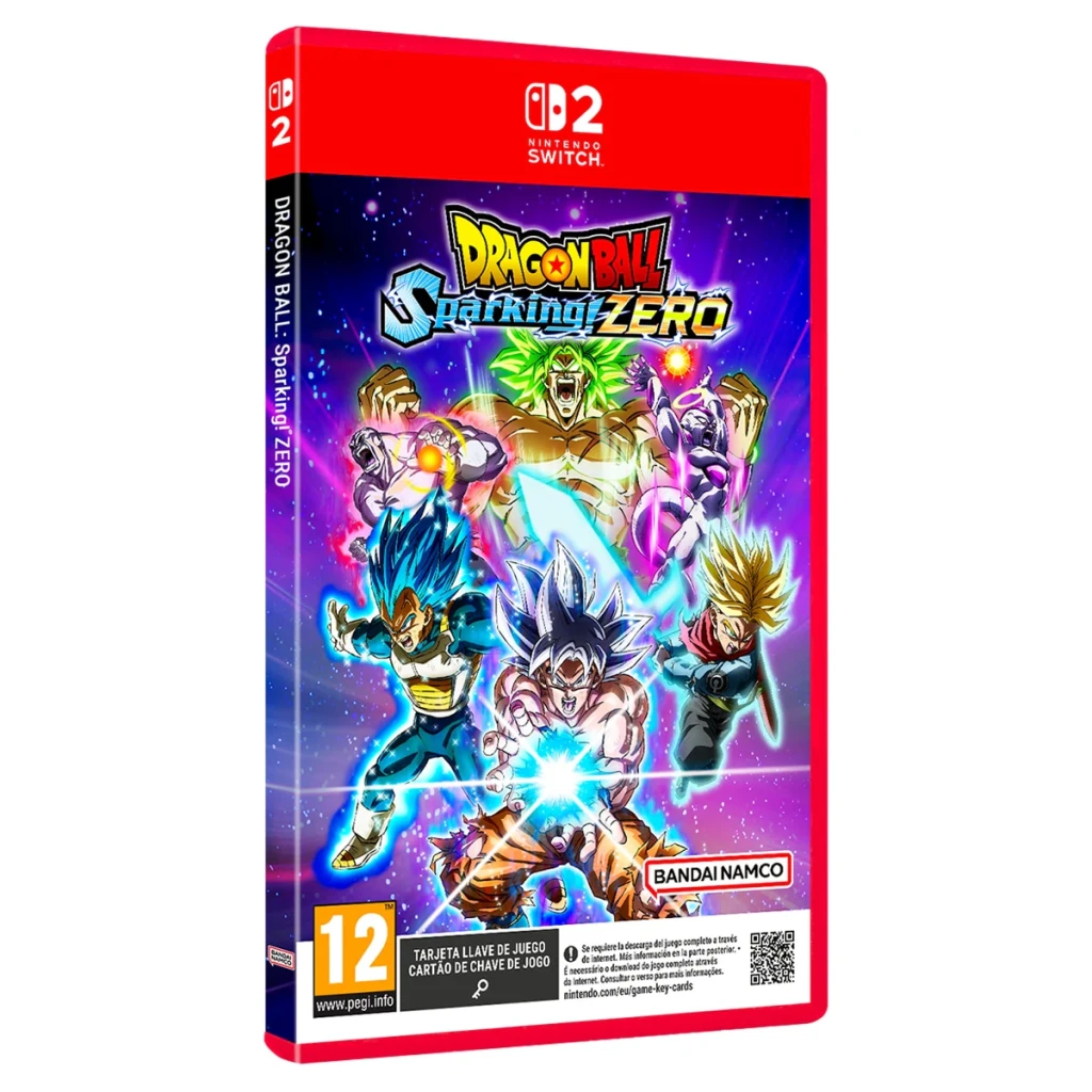 Videojuego Bandai Namco Dragon Ball: Sparking! Zero Nintendo Switch 2, detalle: carátula en perspectiva con personajes