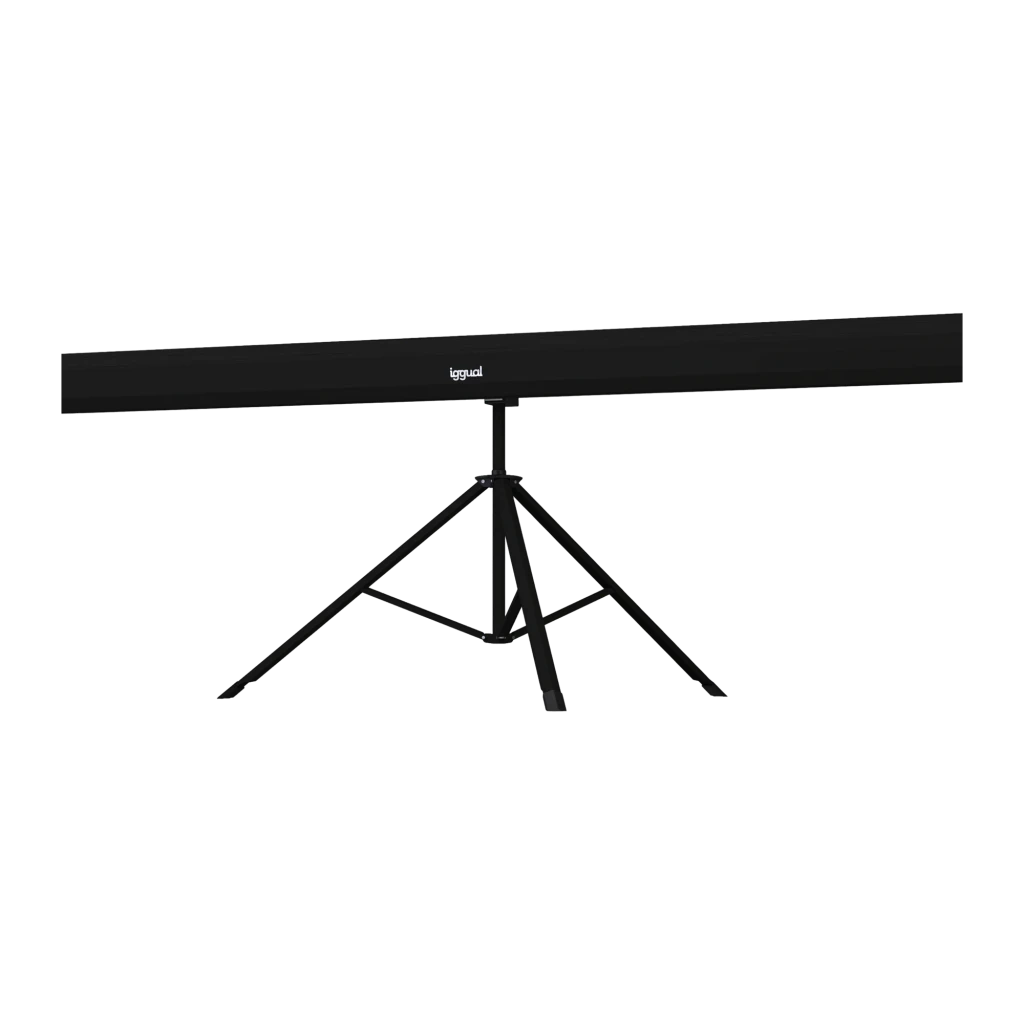 iggual Écran 112 pouces cm avec trépied+sac 1:1 (carré) Manuel avec trépied Inclut sac Noir 200x200 PSITS200, détail: écran