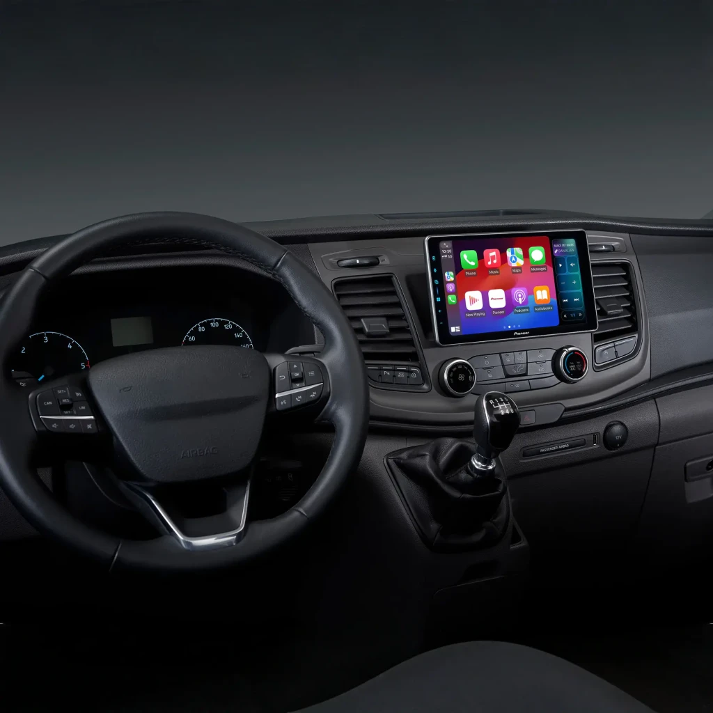 Auto-rádio Pioneer Preto CarPlay Android Auto Sem Fios 9 polegadas SPH-DA97DAB-UNI2, em uso: instalado no painel