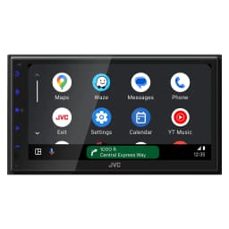 Autorradio JVC Negro CarPlay Android Auto Inalámbrico 6.8 pulgadas KW-M695DBW, frontal: pantalla táctil con interfaz Android