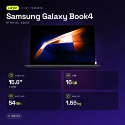 Portátil Samsung Galaxy Book4 16GB/512GB 15,6 pulgadas FHD Intel Core i5-1335U NVMe Windows 11 Pro Gris NP754XGJ-KG2ES - características