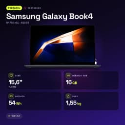 Portátil Samsung Galaxy Book4 16GB/512GB 15,6 pulgadas FHD Intel Core i5-1335U NVMe Windows 11 Pro Gris NP754XGJ-KG2ES - características