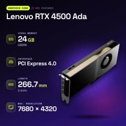 Lenovo RTX 4500 Ada 24 Go GDDR6 Noir - caractéristiques