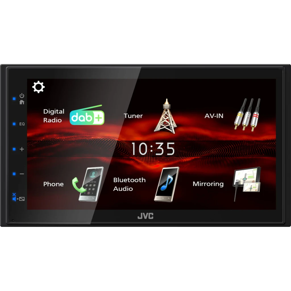 Autorradio JVC Negro 6.8 pulgadas Táctil Bluetooth 5.0 KW-M180DBT