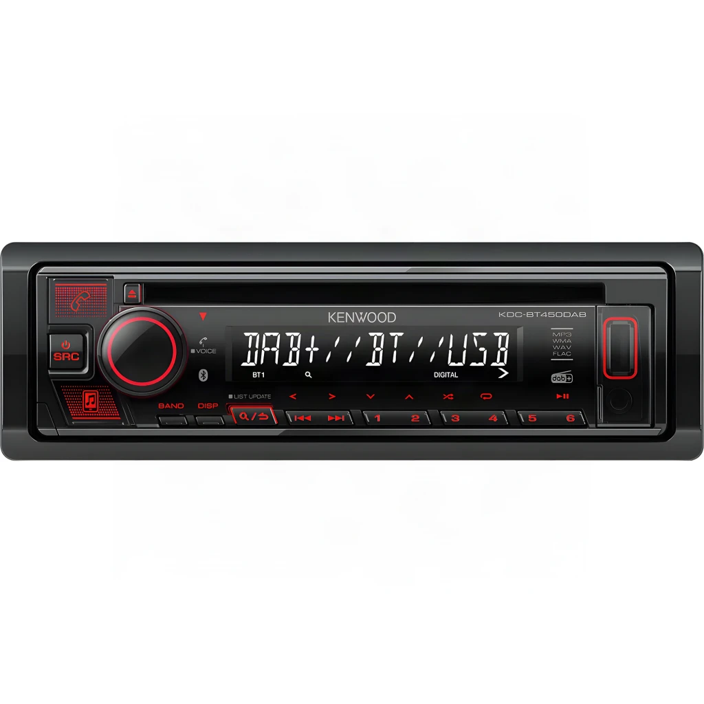 Autorradio Kenwood Negro 1 DIN Bluetooth 4.2 KDC-BT450DAB