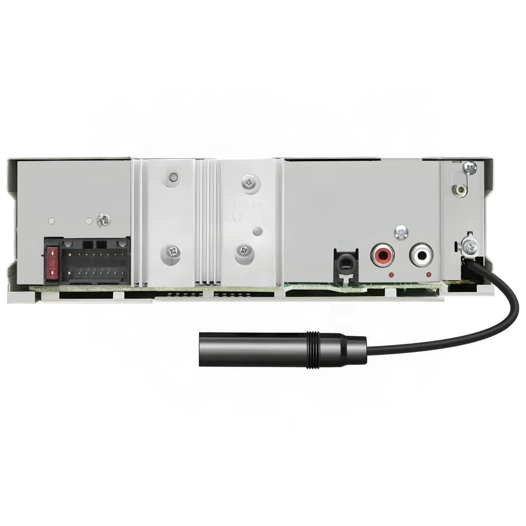 Autorradio Kenwood Negro Táctil 1 DIN Bluetooth 4.2 KDC-BT450DAB, vista trasera: conectores RCA, conector ISO y cable