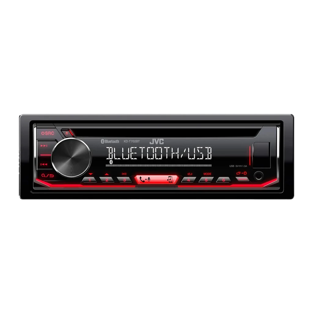 Autorradio JVC Negro 1 DIN Bluetooth KD-T702BT
