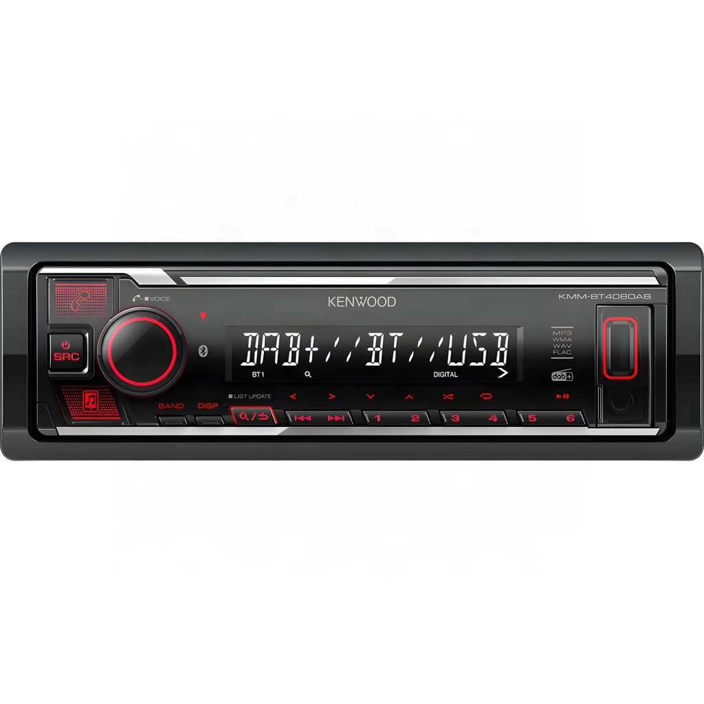 Autorradio Kenwood Negro 1 DIN Bluetooth KMM-BT408DAB