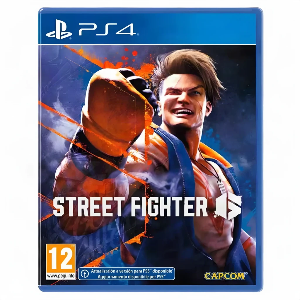 Videojuego Capcom Street Fighter 6 Lenticular Edition PS4, vista frontal: carátula con Luke lanzando puñetazo, logo SF6