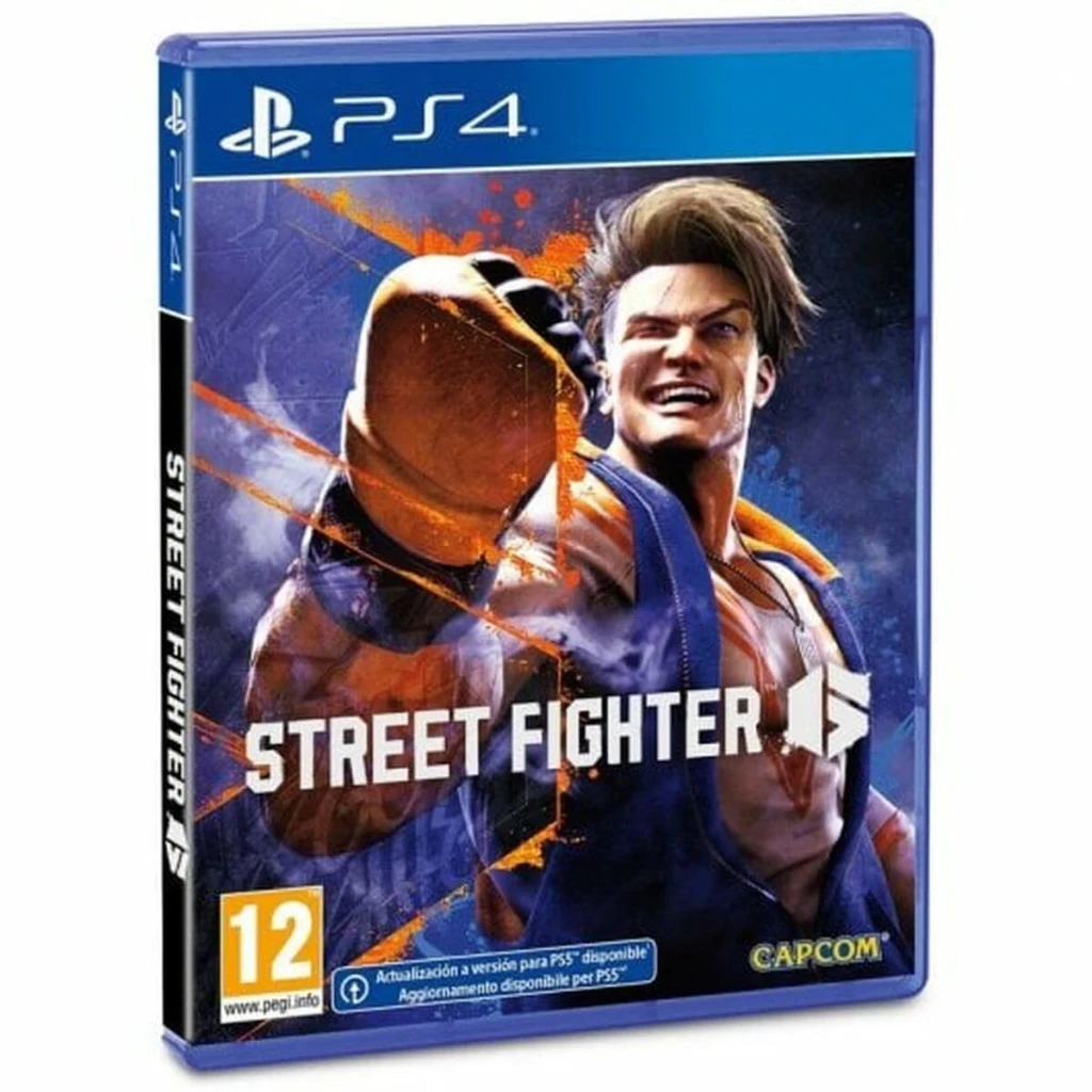 Videojuego Capcom Street Fighter 6 Lenticular Edition PS4, detalle: carátula frontal con Luke y puño naranja, logo PS4