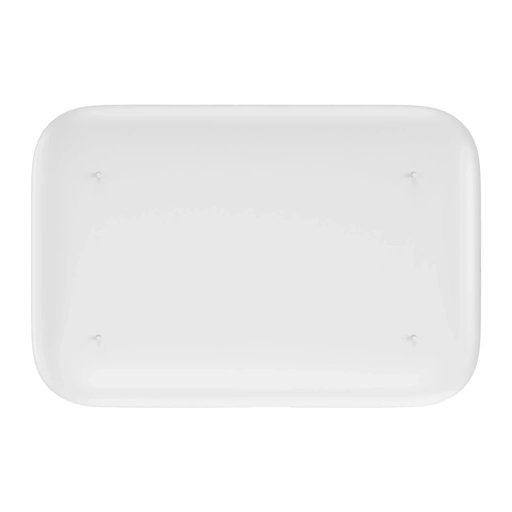 Imprimante photo Liene Pearl ZPP110 2x3 pouces Blanche, vue arrière: coque blanche lisse avec quatre pieds en caoutchouc