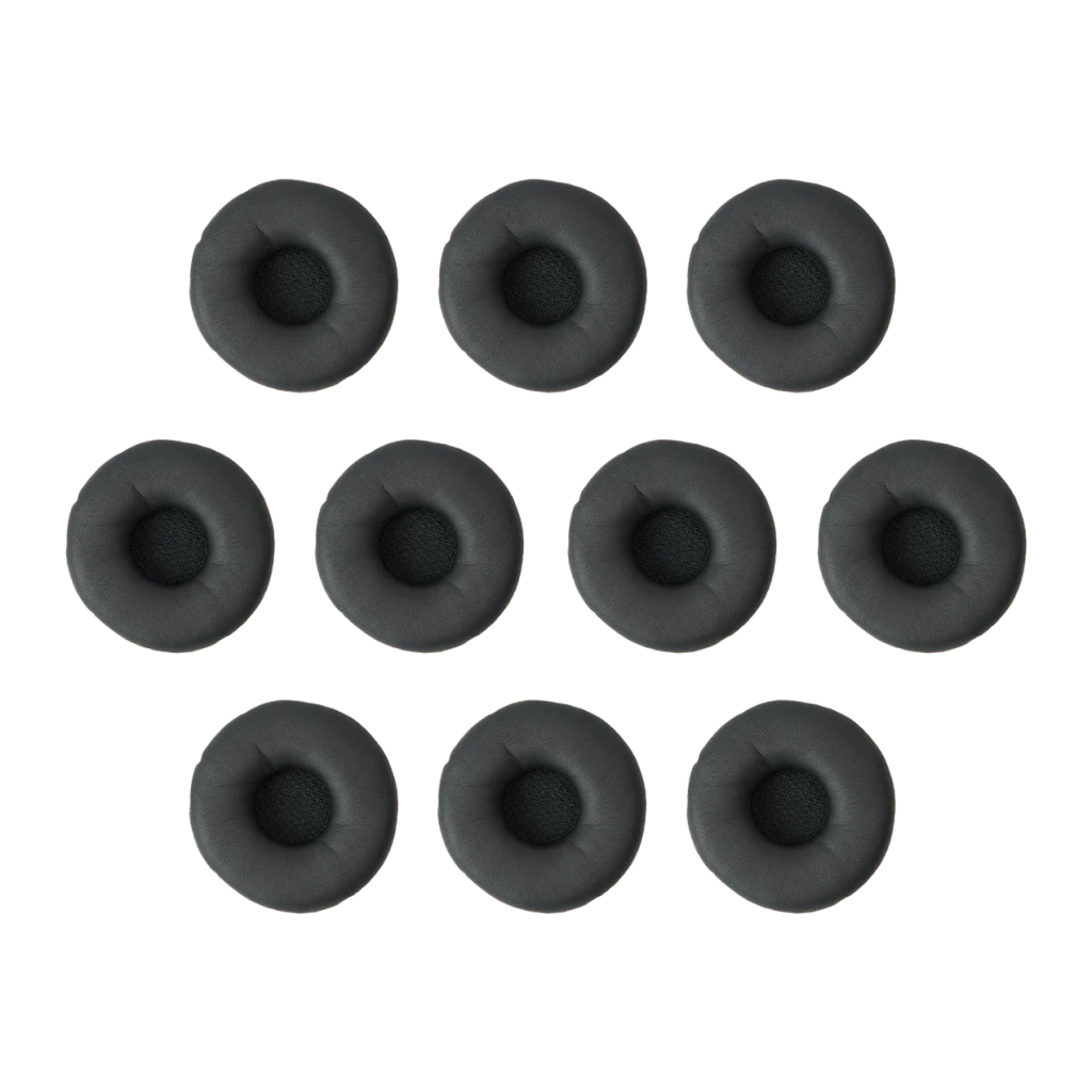 Almohadillas Jabra Biz 2400 II talla L Negro Cuero artificial, detalle: 10 unidades en cuero negro vistas por el frente