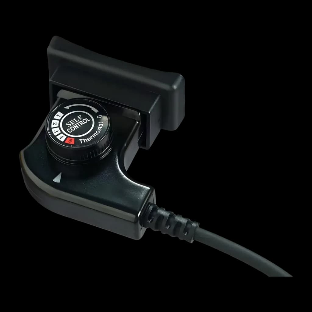 Poêle électrique Orbegozo PZ 4270 6,5L 1500W Antiadhésive Argent, détail: contrôleur thermostat Self Control avec molette