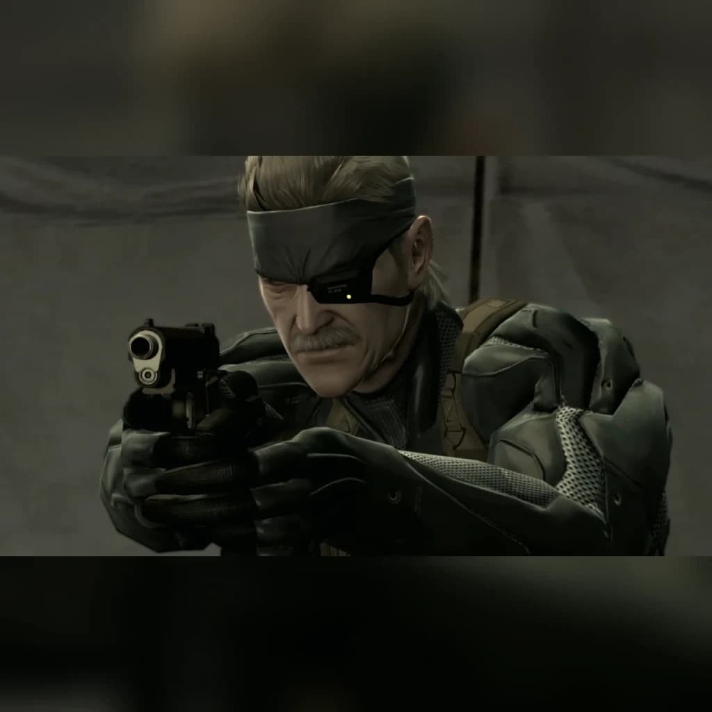 Jeu vidéo Konami Metal Gear Solid : Master Collection Vol. 2 Day One Edition Nintendo Switch, en jeu: Old Snake visant