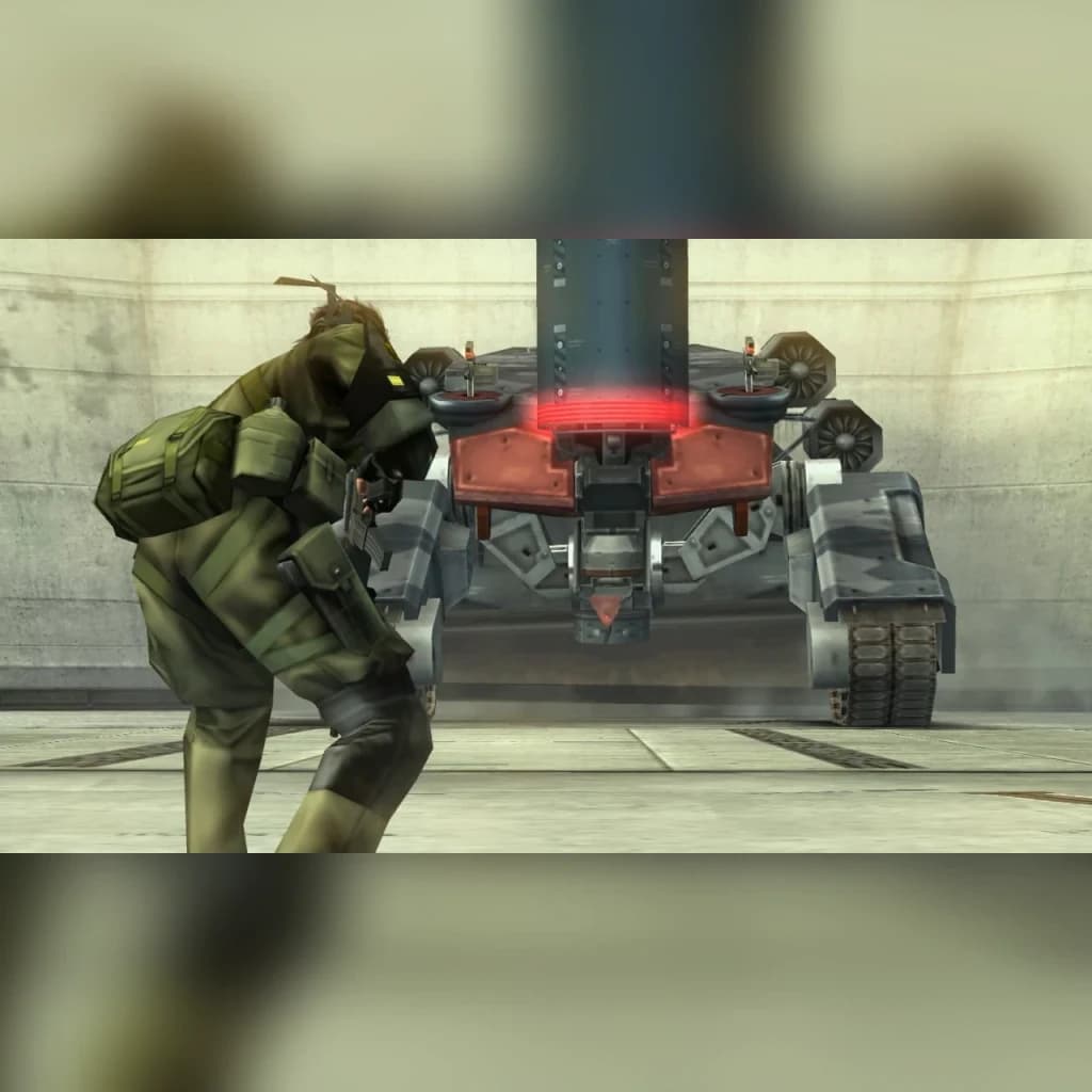 Jeu vidéo Konami Metal Gear Solid : Master Collection Vol. 2 Day One Edition Nintendo Switch, en jeu : Snake accroupi face