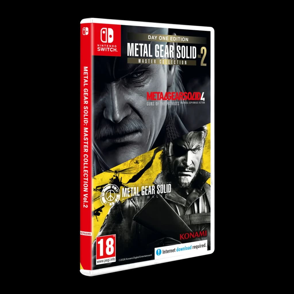 Jeu vidéo Konami Metal Gear Solid : Master Collection Vol. 2 Day One Edition Nintendo Switch, détail: couverture et tranche
