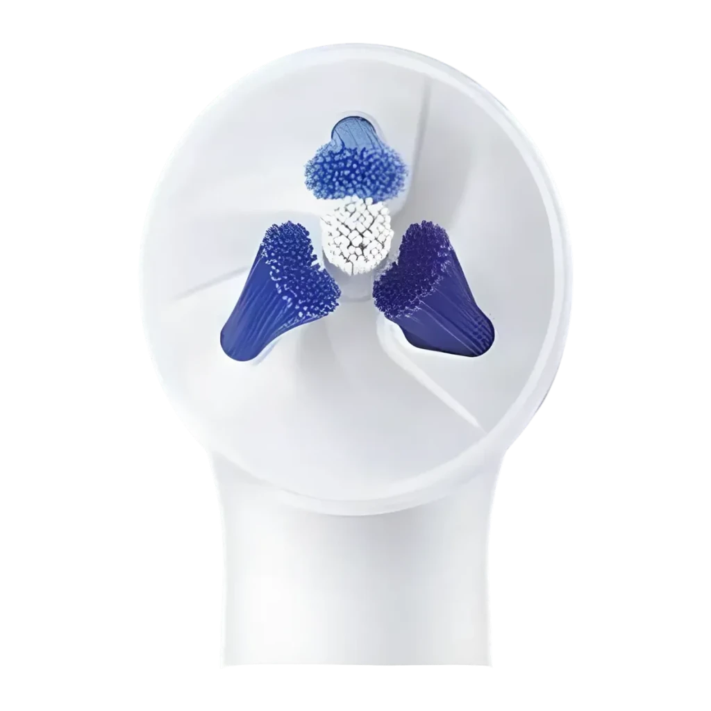 Cabeça escova de dentes elétrica Oral-B iO Interdental Pack 2 Unidades Branco, detalhe: filamentos azuis e brancos