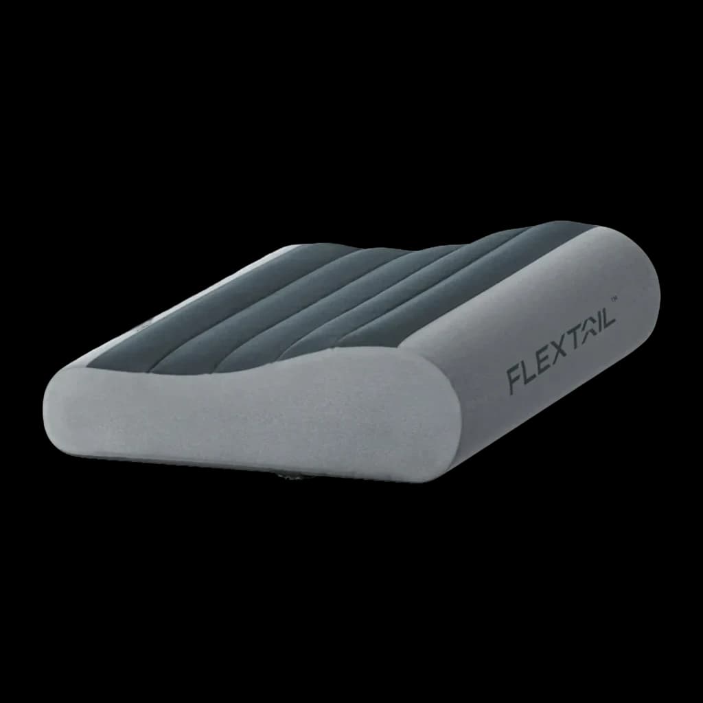 Almofada insuflável Flextail Zero Pillow Cinzento Espuma viscoelástica + TPU, vista frontal: superfície canelada cinzento