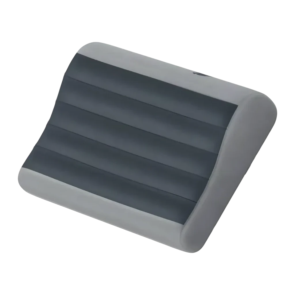 Almofada insuflável Flextail Zero Pillow Cinzento Espuma viscoelástica + TPU, detalhe: canais TPU escuros e moldura cinzenta