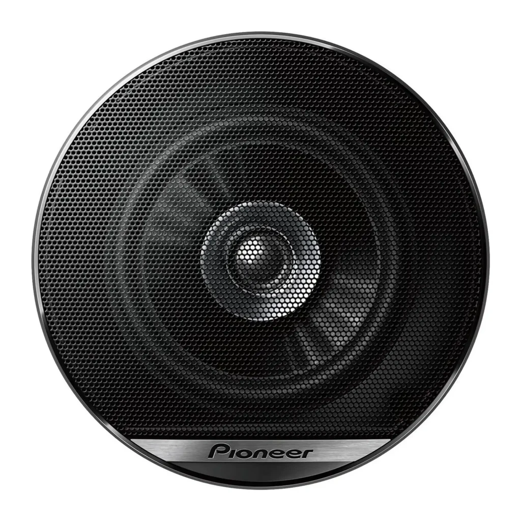 Altavoces para coche Pioneer Doble cono 10cm 30W RMS (190W máx) Negro TS-G1010F, vista frontal: rejilla negra, tweeter