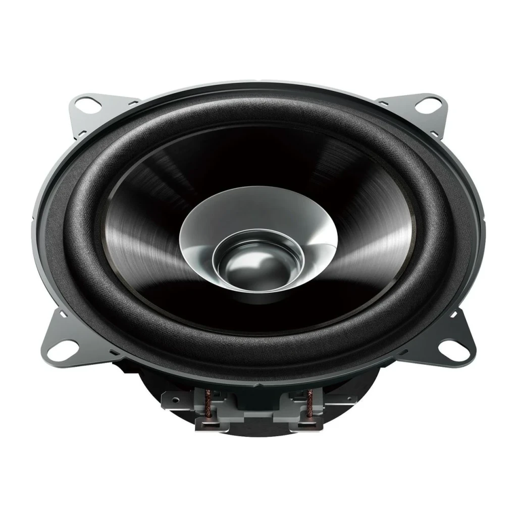 Altavoces para coche Pioneer Doble cono 10cm 30W RMS (190W máx) Negro TS-G1010F, vista frontal: cono negro con tweeter