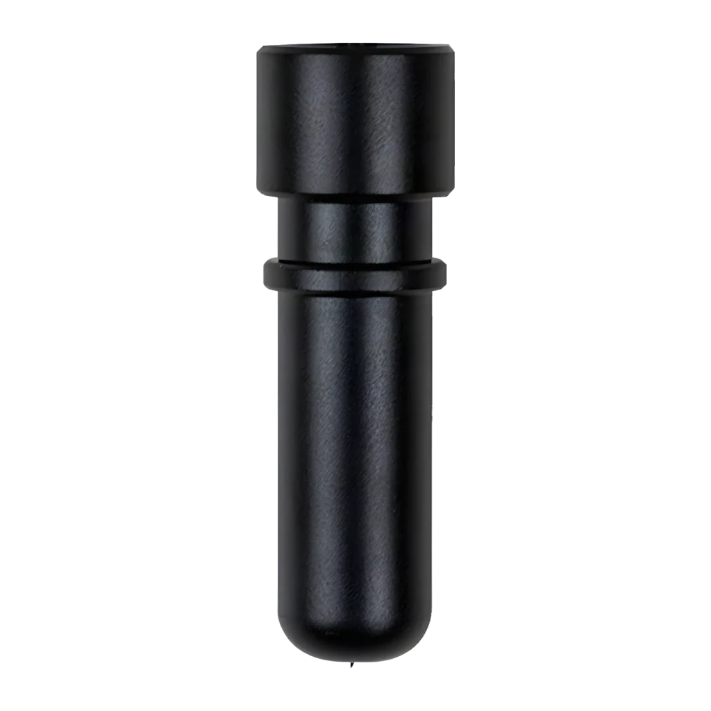 Lames de Rechange Liene pour Massicot PixCut S1 Noir PR001-65011, vue de face: capsule cylindrique noire mate avec tête