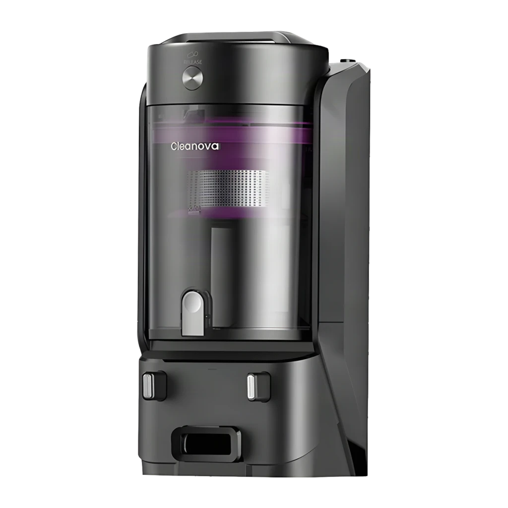 Robot Aspirateur Vexilar W15 Noir LiDAR Laveur Sol Vidage Automatique 10000Pa, détail: réservoir transparent avec filtre