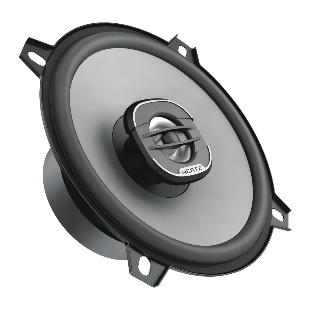 Altavoces para coche Hertz X 130 2 vías 160W Negro, vista frontal: cono gris, tweeter central y logo Hertz visibles
