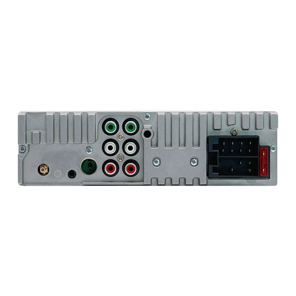 Autorradio Blaupunkt BPA 1124 DAB BT Negro 1DIN Bluetooth 5.0, vista trasera: conectores RCA, antena y conector ISO
