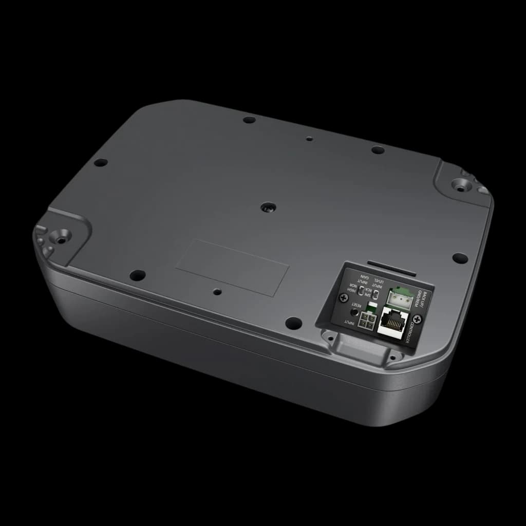 Caisson de basses Pioneer Actif Compact 170W Noir TS-WX140DA, vue arrière: panneau de connexions avec entrées RCA et bornes