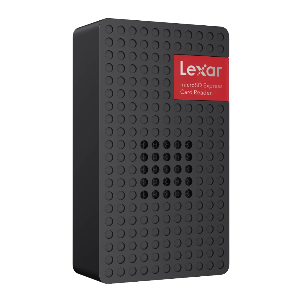 Lecteur de cartes Lexar RW540 microSD Express USB-C + USB-A USB 3.2 Gen 2 Noir, détail: texture de points en relief