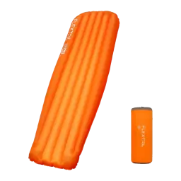 Colchão insuflável Flextail Zero Mattress R05 Mummy L Laranja Nylon Ripstop 20D TPU, vista frontal: colchão insuflado