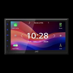 Autorradio JVC Negro CarPlay Android Auto Inalámbrico 6,8 pulgadas KW-M595DBT, vista frontal: pantalla táctil con interfaz