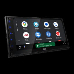 Autorradio JVC Negro CarPlay Android Auto Inalámbrico 6,8 pulgadas KW-M595DBT, detalle: pantalla con interfaz Android Auto