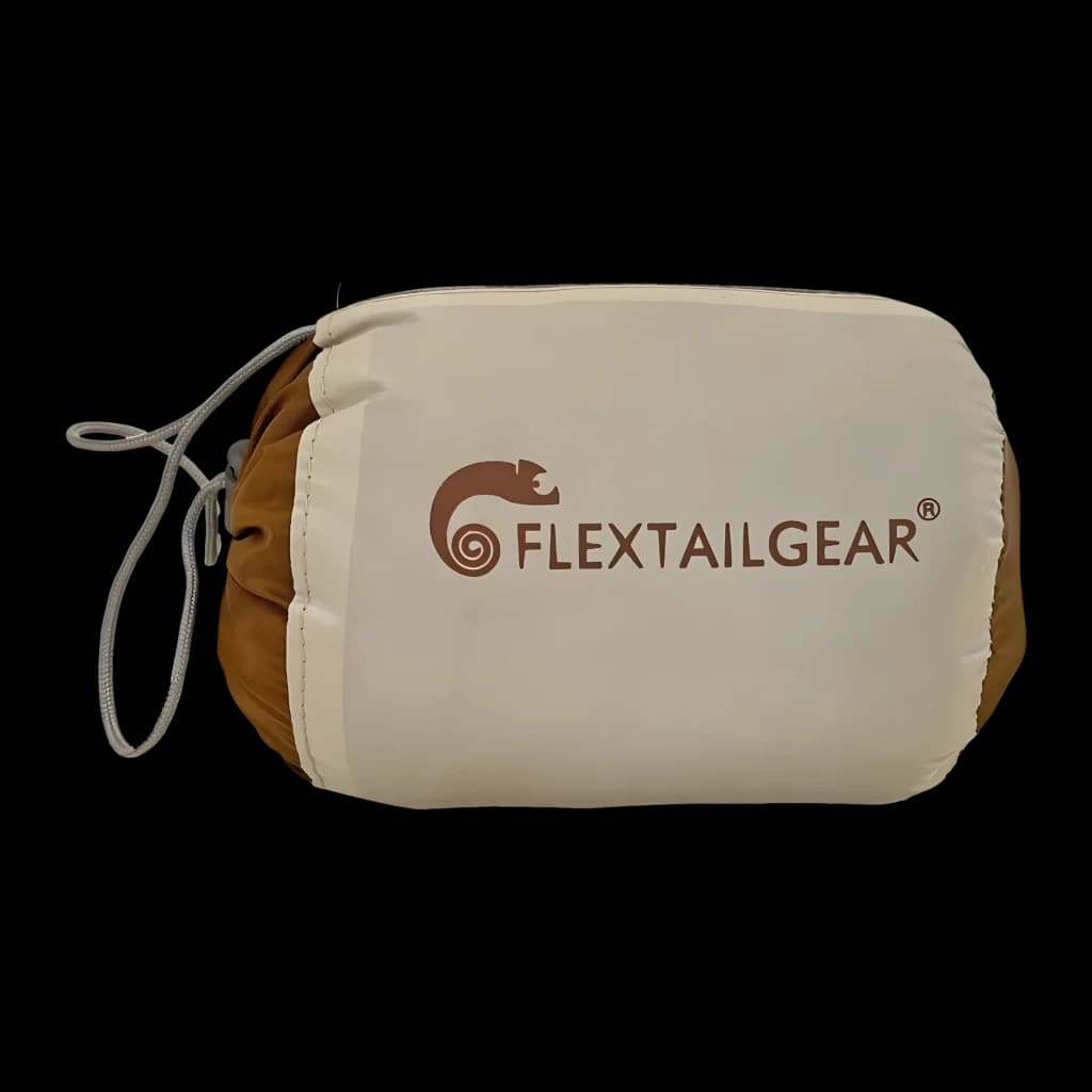 Almofada insuflável Flextail Zero Pillow Castanho Espuma viscoelástica + TPU 40x30cm, detalhe: bolsa de transporte compacta